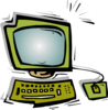 Green Computer Clip Art